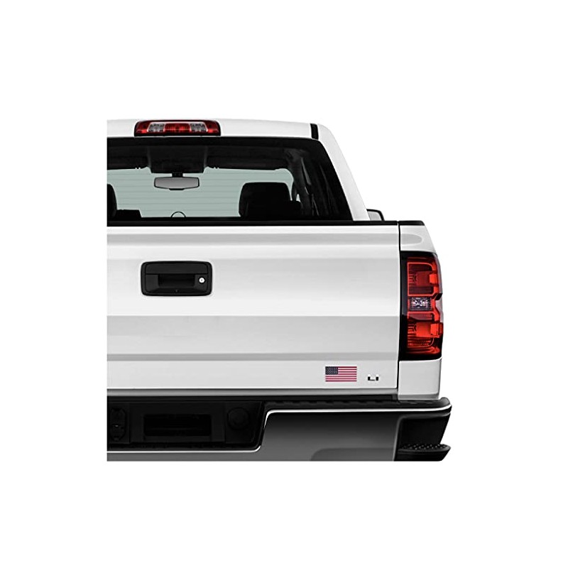 Patriot Accessories Red and Blue American Flag Metal Decal Auto