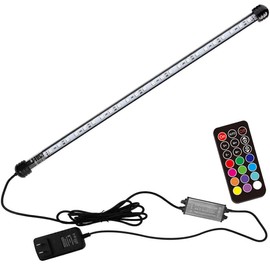 LED Aquarium Light, 23 inches Fish Tank Light RGB Color Underwater light Submersible Crystal Glass Lights, 33 LED Beads, Brightness Adjustable Memory Function, LED Light bar Stick for Fish Tank