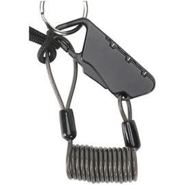 North Peak NP-3344 BK Snowboard Leash Cord [Maximum Leash Length 31.5 inches (80 cm) / Includes Anti-Theft Dial Lock / Bore Boot Joint Included