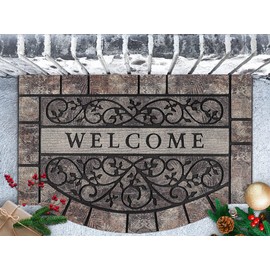 MTOUOCK Thick Welcome Mats Outdoor, 24 * 36" Large Front Door Mat Entrance, Durable Welcome Mat for Front Door, Heavy Duty No Slip Rubber Outdoor Mats for Home Entrance