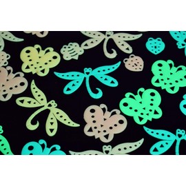 DirectGlow 24 Piece Glow in The Dark Butterflies and Bugs Wall Ceiling Decor
