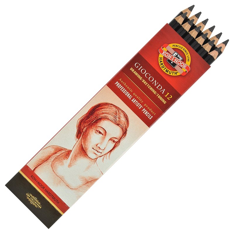 Koh-i-noor Gioconda Negro Aquarelle - 12 Water Soluble Graphite Pencils