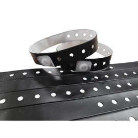 J&R Wristbands Vinyl Wristband 100-Piece Set (Black)