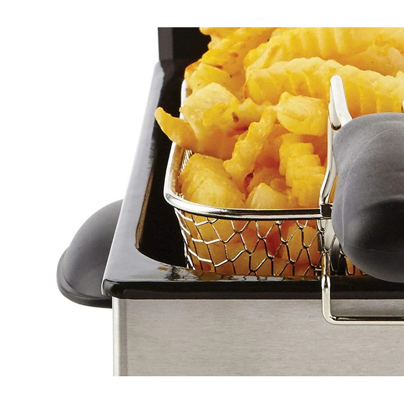 Continental Electric PS75911 Electric Deep Fryer, 3 Liter, Silver