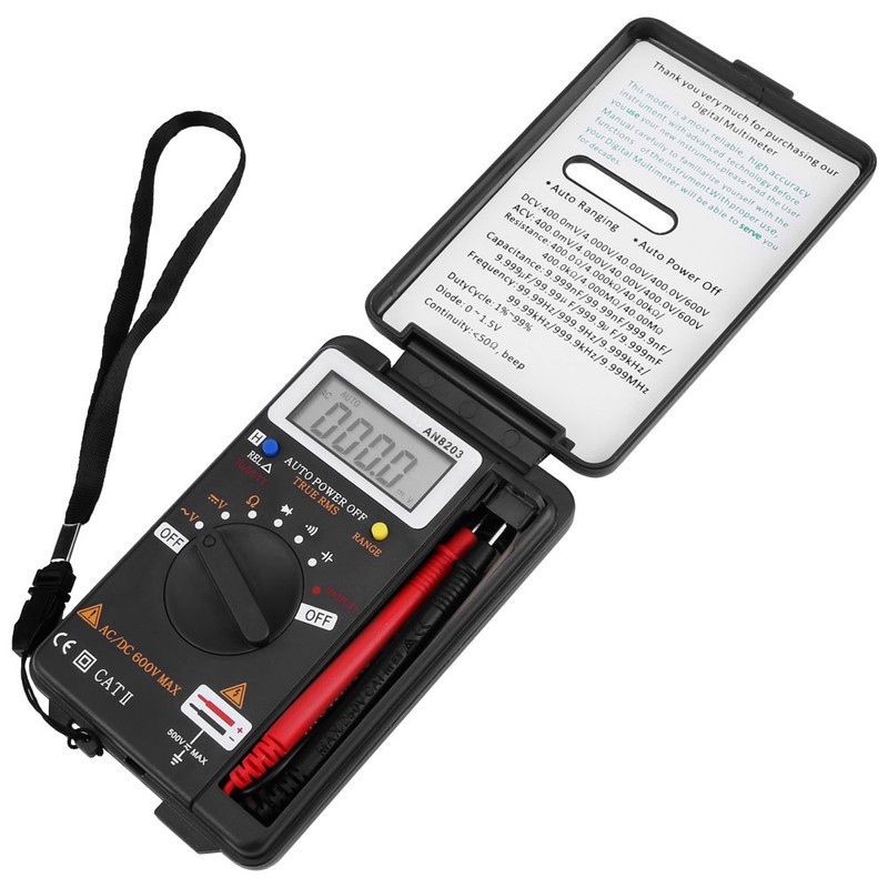 ANENG AN8203 Digital Multimeter AC/DC Voltmeter Ohm Meter LCD Display