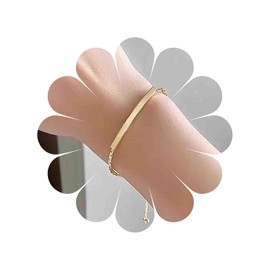 TseenYi Gold Adjustable Bracelet Boho Slider Bracelet Bar Bracelet OTT Adjustable Chain Bracelet Hand Accessories Jewellery for Women and Girls Gift, Metal