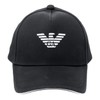 Emporio Armani 627920 CC990 00020 Hat, Eagle Mark, Men's, Black,