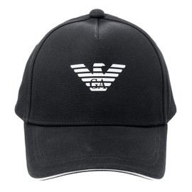 Emporio Armani 627920 CC990 00020 Hat, Eagle Mark, Men's, Black, Black