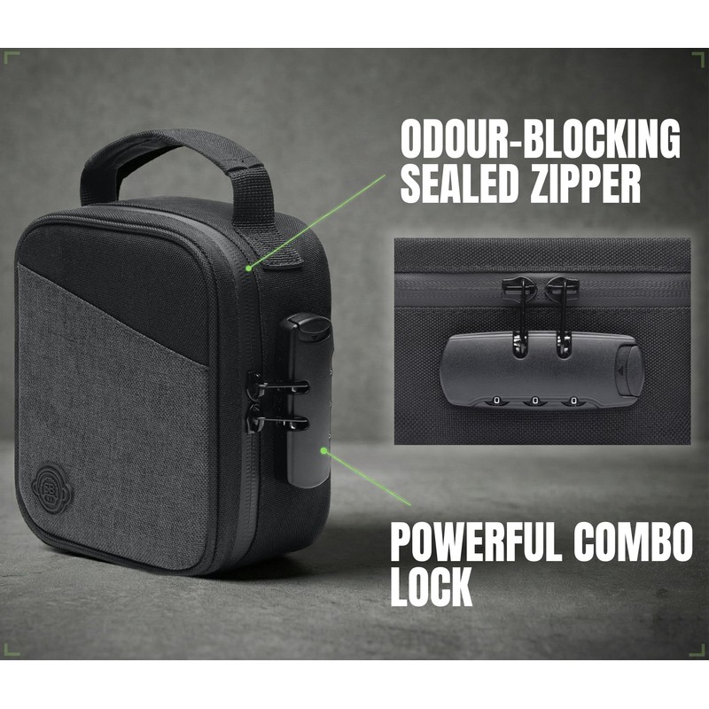 Stash Bros Smell Proof Bag with Magnetic Rolling Tray |