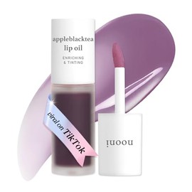 NOONI Korean Lip Oil - Appleblacktea | Long-Lasting, Moisturizing, Plumping, Revitalizing for Dry Lips, Waterproof, No Peel Off, Hydrating Lip Stain, 