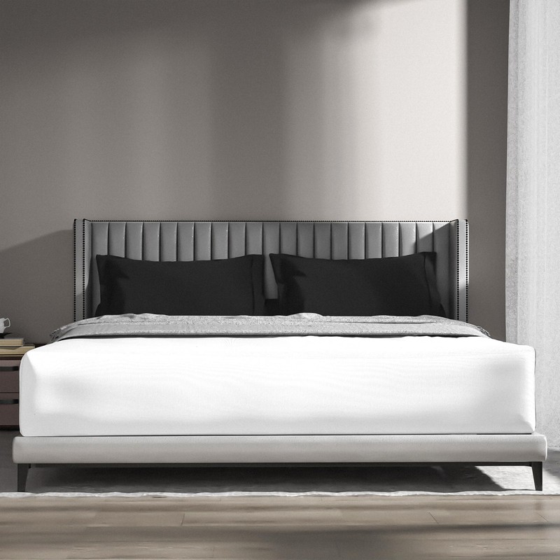 wyewye Single Fitted Sheet, White, 90x190 cm with 40 cm