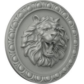 Ekena Millwork ROS08X08LI Lion Rosette, 7 3/4"OD x 2"P, Primed