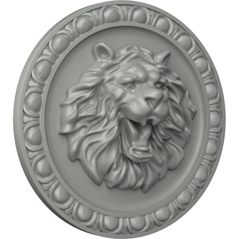 Ekena Millwork ROS08X08LI Lion Rosette, 7 3/4"OD x 2"P, Primed