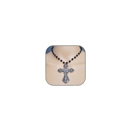Gothic Necklace Pearl Cross Necklaces Big Cross Necklace Chunky Cross Necklace Punk Pearl Cross Pendants Necklace Vintage Charm Necklace Gothic Cross Necklace Goth Jewelry for Women