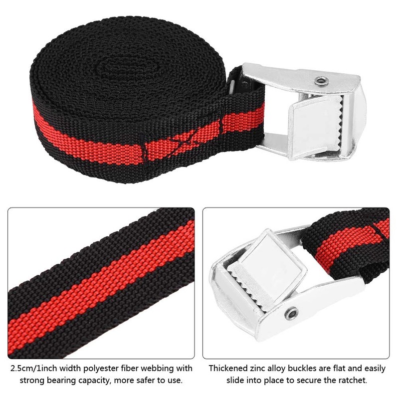 QANYEGN Ratchet Tie Down Straps, Adjustable Cam Buckle Tensioning Belts,
