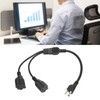 Extension Y Splitter Power Cord 3 Pin 1 to 2