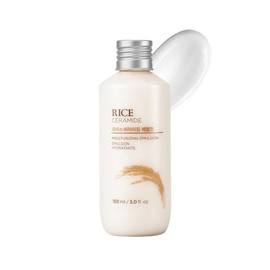 The Face Shop Rice & Ceramide - Emulsión Facial Hidratante de Arroz y Ceramidas, 150 ml - Loción ligera nutritiva para suavizar y proteger la barrera de la piel - Cuidado facial coreano