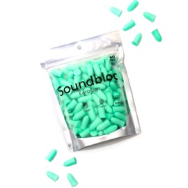 Soundbloc Earplugs™ Thermo Foam - Aurora (60 Pairs) – Super Soft Comfort Ear Plug for Sleep Noise Reduction Travel Work High Noise Cancelling Protection Motorsports 35dB – S/M