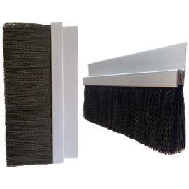 JaCor Heavy-Duty 2 in. Nylon Brush Seal Weatherproofing, 2.0 in. Brush Seal x 1.2 in. Straight Holder x 8 ft Long