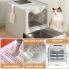 Tehoao Enclosed Cat Litter Box with Lid Top Exit Covered