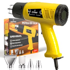 JPCFUSSION Super Heat Gun + 4 Special Nozzles | Heat Gun 2000 W | Heat Gun | Heat Gun Between 400 °C and 650 °C | Heat Gun