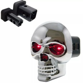 Cobra-Tek Skull Hitch Cover Led Brake Light Fit 1.25" and 2" Hitch Receivers Universal Fit