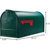 Plexon Outside Сurbside Horizontal Classic Mailbox, Dark Green, 20-1/2"L x