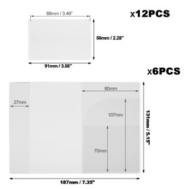 Cosmos Translucent PVC Passport Cover, Includes 6 Passport Sleeves & 12 Card Protector Covers, Waterproof Unisex Wallet