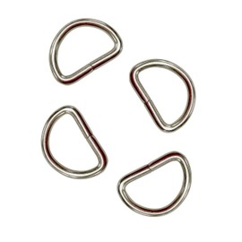50 Pack of Metal D Rings Heavy Duty 3/4 Inch D-rings for Sewing, Keychains, Belts and Dog Leash