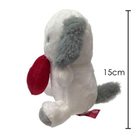 VFM - Valentines Soft Toy Dog Holding Love Heart Plush Toy Plush Toy Dog Cute Stuffed Animal,Plushie, Gifts for Birthday, Valentine's Day Christmas- Dog15cm