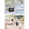 Herda 18 PCS Mini Chalkboard Signs with Easel Stand, Wooden