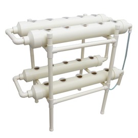 HQHAOTWU Hydroponic Growing System 20 Plant Site Hydroponics Gardening Grow 2 Layers 2 Rows 4 Tubes Planting System with Water Pump,Planting Sponge and Hose for Vegetable Cultivation