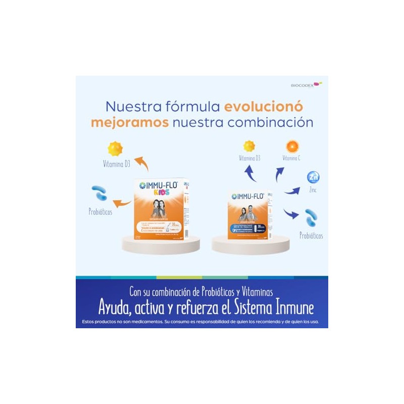 Immu Flo Suplemento Alimenticio Base Probiótico Saccharomyces Boulardii Cncm 745