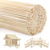 Cididu 300 Pcs Wooden Dowel Rods, 1/4 x 14 Inch