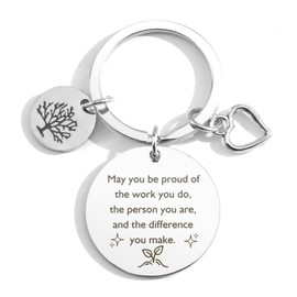 LmashRbaiw Appreciation Keychains,Thanks You Gifts Keyring Keychains,Inspirational Gifts for Women,Positive Gifts,Gifts for Teacher Nurses Colleague Employee Friend Volunteer Social Worker Mentor