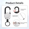 3 Pack Heavy Duty Retractable Keychain Retractable Lanyard with 60cm