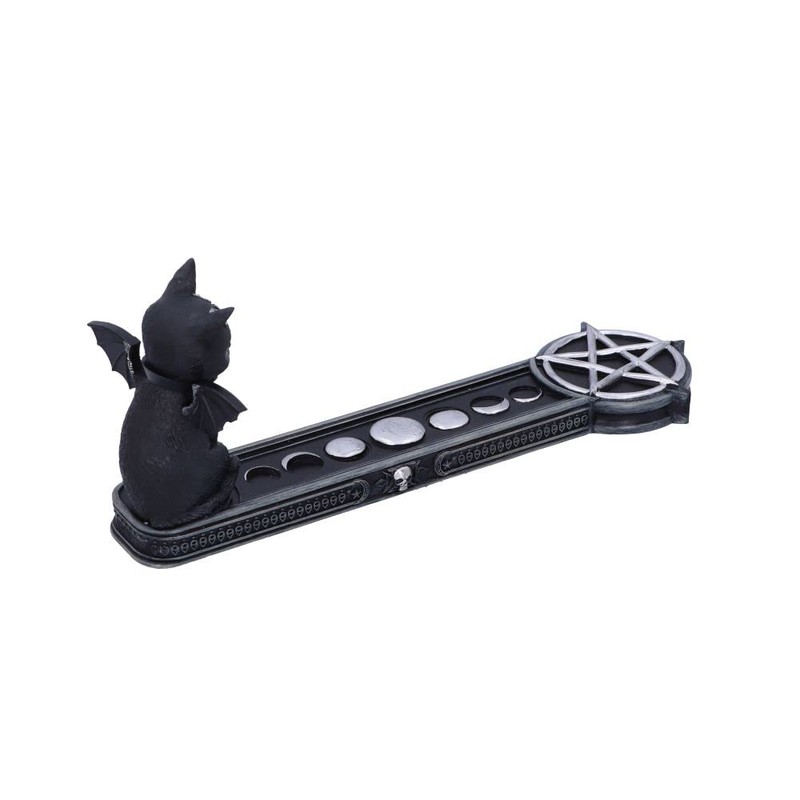 Nemesis Now Cult Cuties Malpuss Incense Holder, Black, 24cm