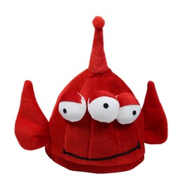 Alien Hat. Three-Eyed Alien Party Event Costume Headwear. 3D Embroidered Eyes.