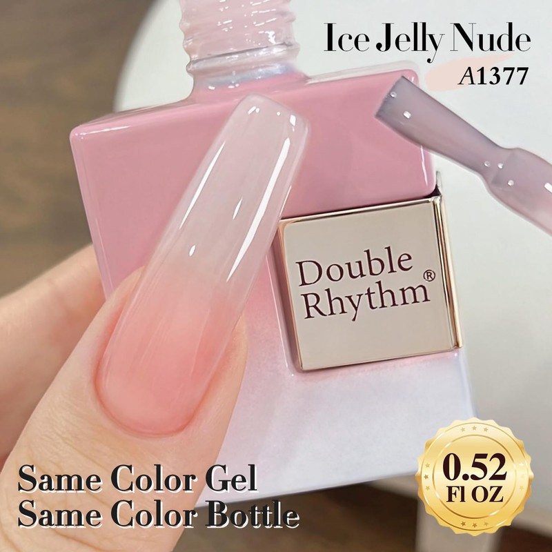 Double Rhythm Translucent Gel Polish Sheer Neutral Natural Light Milky