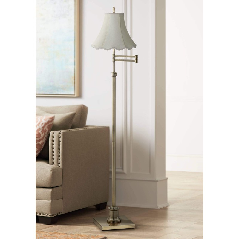 Creme Medium Scallop Bell Lamp Shade 5" Top x 12"