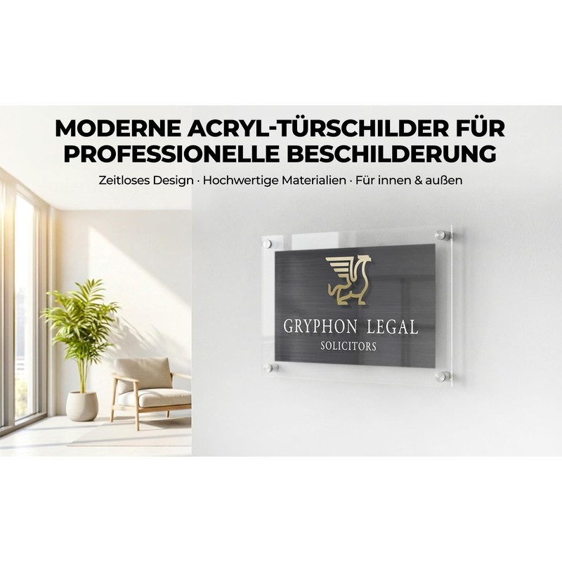EH Design Acrylic Door Sign / Wall Sign I Transparent