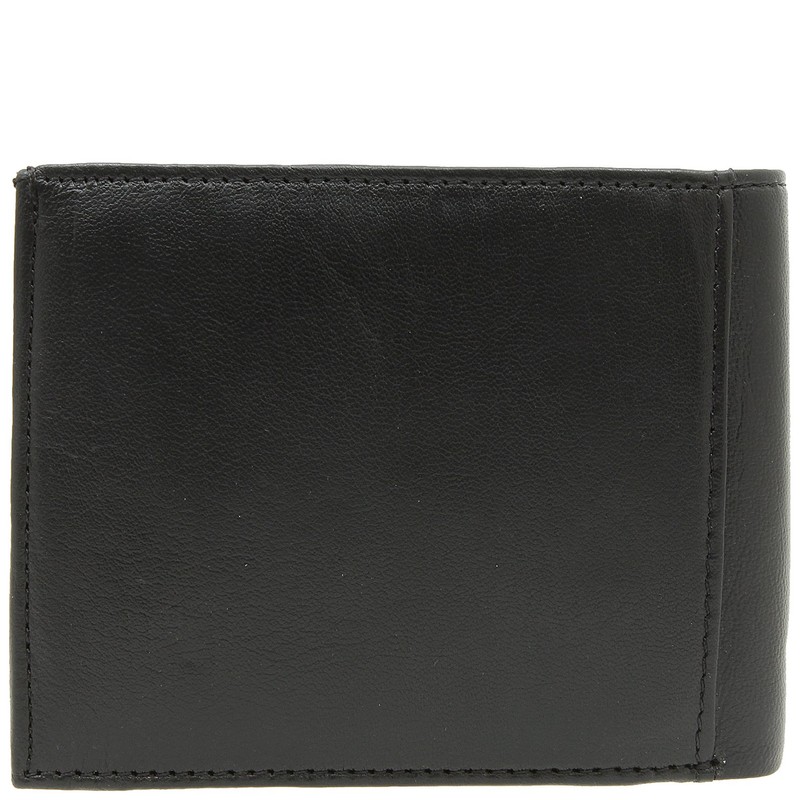 Mens Soft Genuine Leather Wallet and Credit Card Holder Black