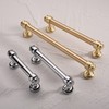 Alzassbg 10 Pack Polished Chrome Cabinet Pulls, 4 Inch(102mm) Hole