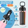 Insulated water bottle with Straw,18oz Stainless Steel Water Bottle for