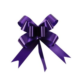 SHATCHI Large 50mm/5cm Ribbon Pull Bows for Party Wall, Gift Wraps, Christmas Trees, Wedding, Birthday Hampers Decoration Florist, Purple, 60pcs