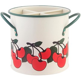 Cabilock Retro Iron Utensil Holder Compartments Vintage Cutlery Organizer for Home Restaurant Chopsticks Storage Bucket Keeps Counters Tidy and