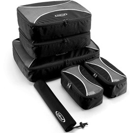 G4Free 6pcs Packing Cubes Value Set for Travel Luggage Organizers