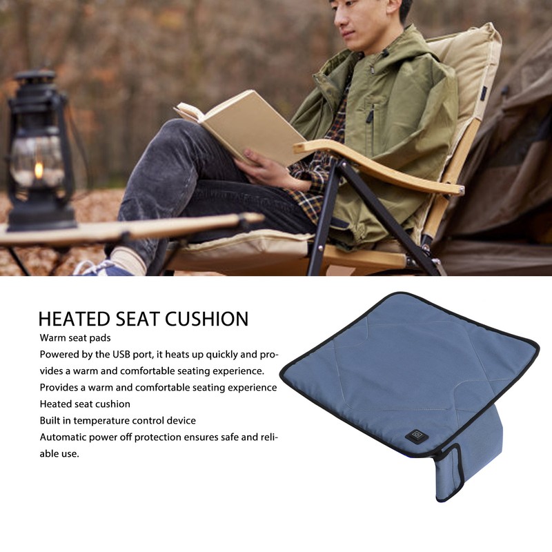 Heated Seat Cushion 3 Levels Adjustment USB Port Soft Comfortable
