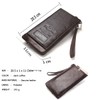 Contacts Frauen Echtes Leder RFID Blocking Card Münzhalter Kupplung Brieftasche