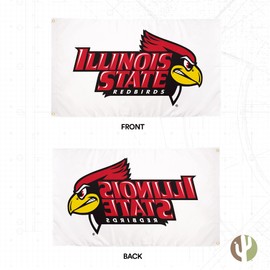 Desert Cactus Illinois State University ISU Flag - 3 x 5 Feet Redbirds Banner, Indoor/Outdoor Durable Fabric, 100% Polyester Design (Style Y)